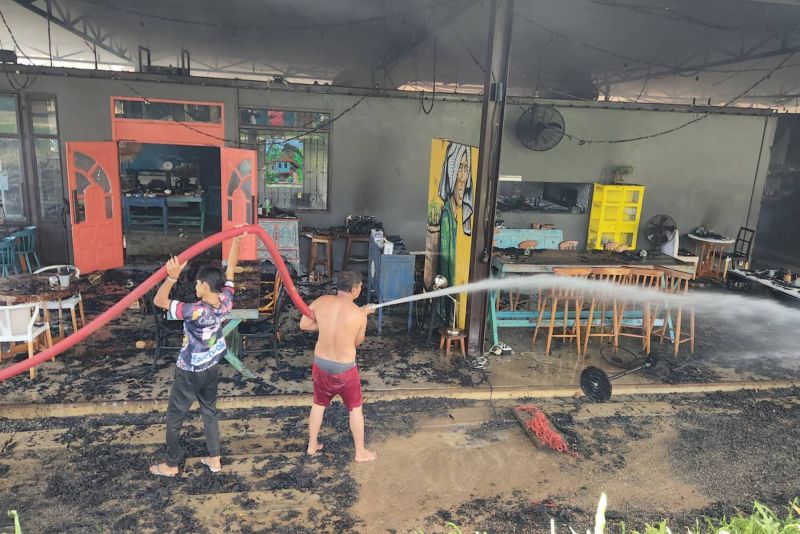 Крупный пожар произошел в ресторане Project Artisan в районе пхукетской Лагуны и пляжа Лайан