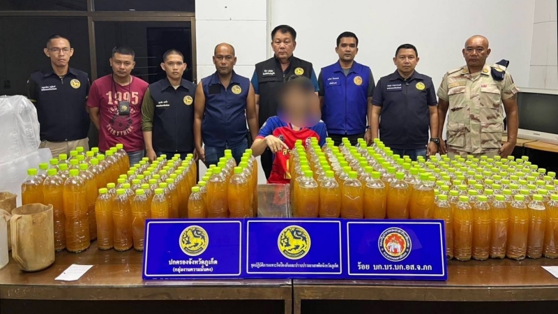 Королевская полиция Таиланда выпустила напоминание о том, что торговля соком кратома является незаконной