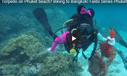 Torpedo on Phuket beach? Biking to Bangkok! Faldo Series Phuket 2017