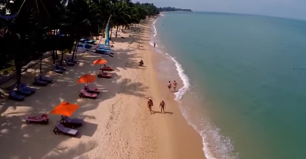 Maenam Beach 3 Koh Samui Thailand overflown with my drone