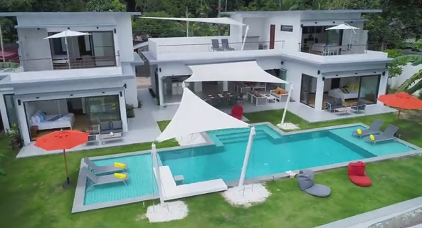 Paradis Blanc Villa Koh Phangan Drone Video
