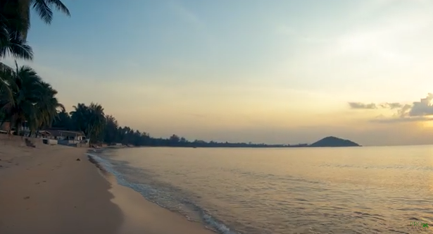 Небольшое видео для релакса с тихого и красивого пляжа Самуи - Липа Ной