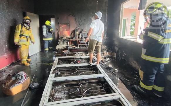 Пожар повредил дом в Чалонге