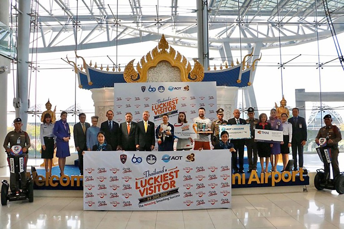 Российский турист стал 39-миллионным путешественником в Таиланде