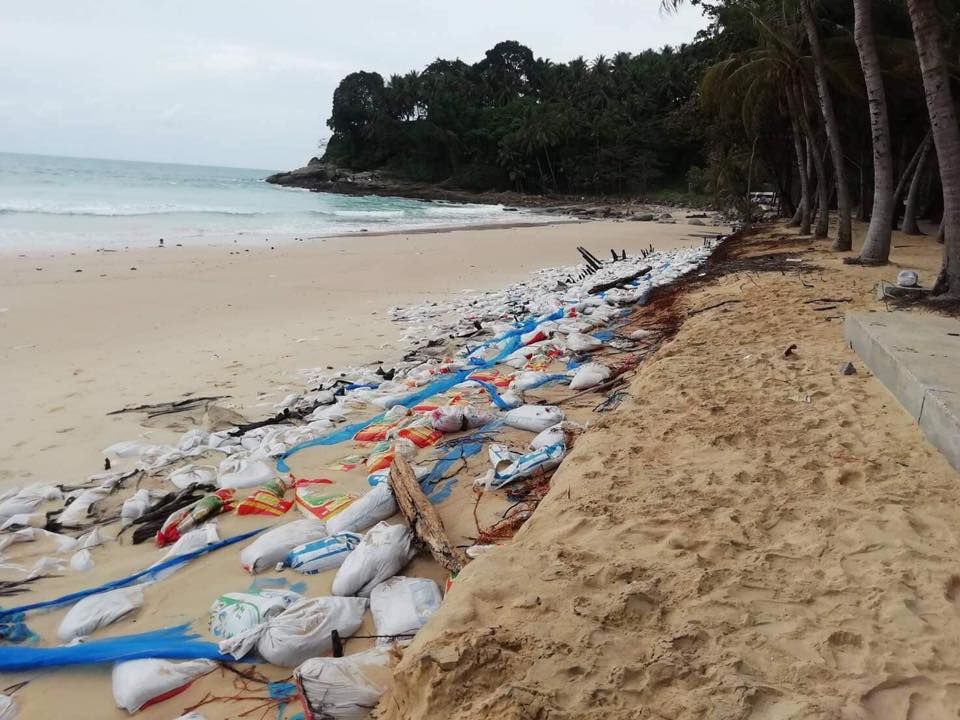 Разрушение стен на пляже Пхукета может привести к экологическим проблемам