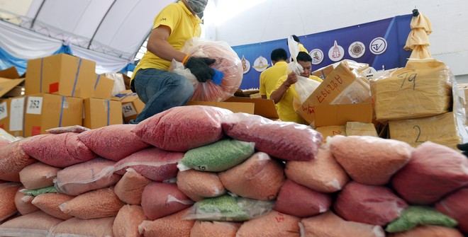 Полиция Таиланда нашла мешки с наркотиками на миллионы долларов