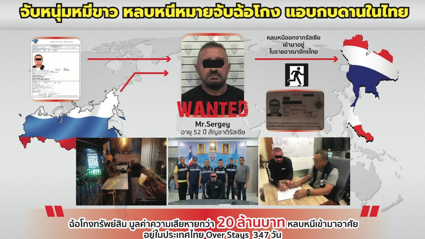 В Таиланде арестовали россиянина, разыскиваемого Интерполом