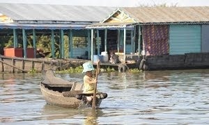 Озеро Тонлесап в Камбодже.