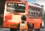 Видео: водитель автобуса показал «бангкокский дрифт»