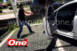 Погоня со стрельбой на парковке магазина Биг С в Паттайе