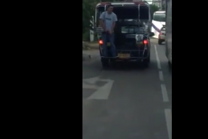 Farrang Filmed Peeing Out The Back Of A Pattaya Baht Bus