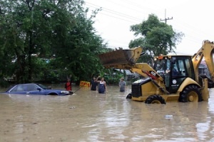 Район Саттахип залит водой после целого дня дождя