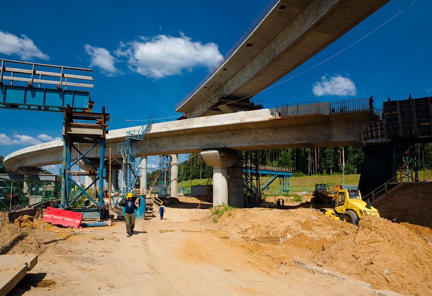 Приостановлено возведение 2 эстакад на 402 шоссе