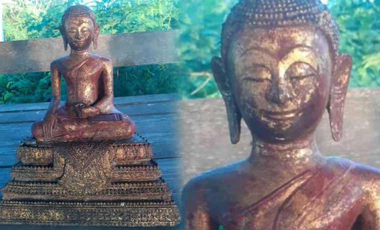 Украденную статую Будды неожиданно нашли на автобусной остановке в Таиланде