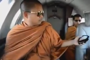 'Big Buddhist Monk ing' Footage captures monks in shades travelling on private jet