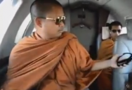 'Big Buddhist Monk ing' Footage captures monks in shades travelling on private jet