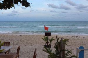 На пляжах острова Самуи появились Красные флаги, запрещающие купание