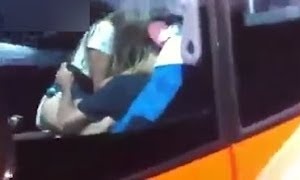 Horny Couple Filmed Banging On A Bus In Thailand