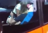 Horny Couple Filmed Banging On A Bus In Thailand