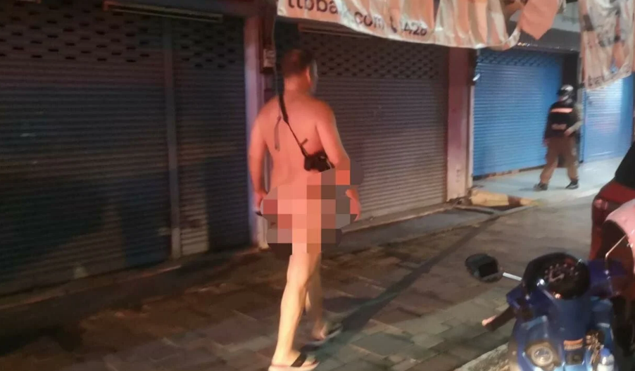 Европейский турист прогуливался по Паттайе совершенно голым