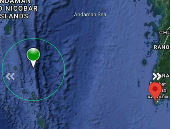 Мониторинговая служба Phuket SOS зафиксировала уже третье землетрясение у Андаманских и Никобарских островов
