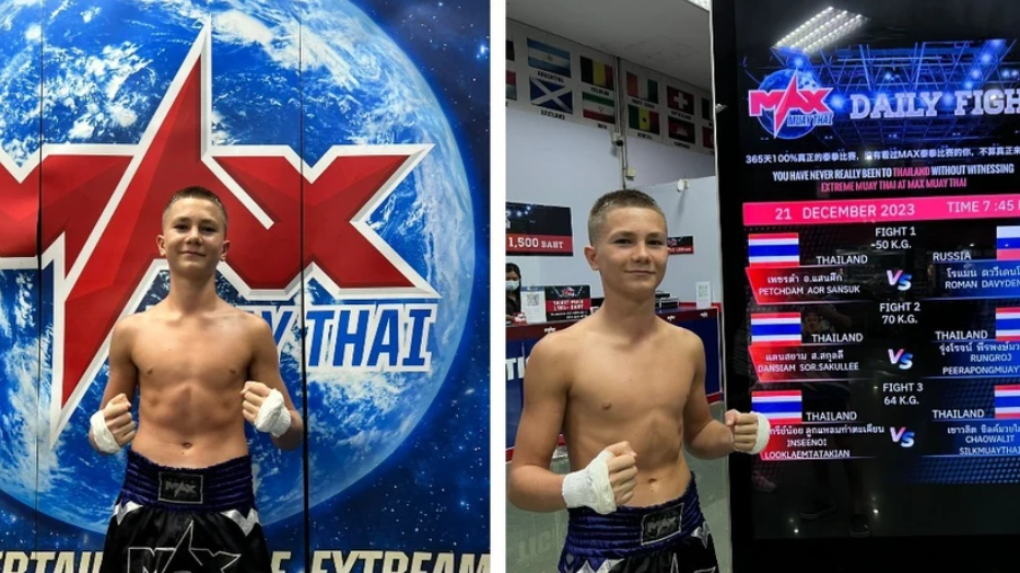«Отправил соперника в нокаут»: 15-летний школьник из Новосибирска выиграл турнир по тайскому боксу в Паттайе