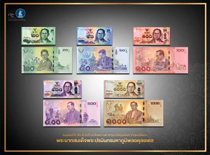 Памятные банкноты в память о Его Величестве Короле Пхумипоне Адульядете