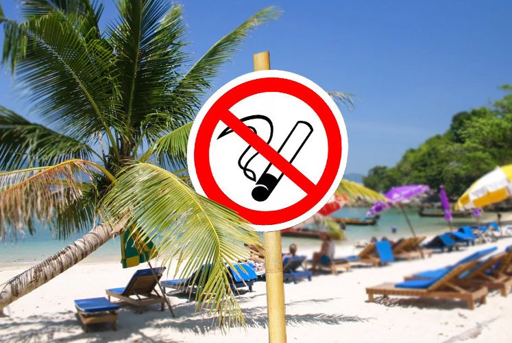 В Таиланде курение на пляжах запрещено