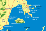 Расположение пляжей на Пхукете (Фото - Карта)