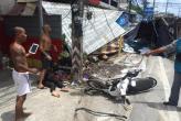 Truck wipes out motorists, shopfronts in Patong ( Ban Patong, Phuket, Thailand )