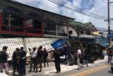 Truck wipes out motorists, shopfronts in Patong ( Ban Patong, Phuket, Thailand )