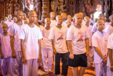 Церемония посвящения в монахи в храме Истины в Паттайе