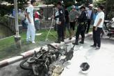 Мотоцикл самопроизвольно загорелся на улице Пхукет-Тауна