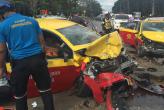 Пять человек пострадали в аварии на Пхукете. На шоссе Thepkassattri Rd. Столкнулись два такси и внедорожник Toyota. Пострадали трое туристов и водители обоих автомобилей такси.