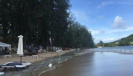 Bang tao Beach with high tide