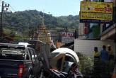Phuket cement truck flips on late-night trip down Patong Hill